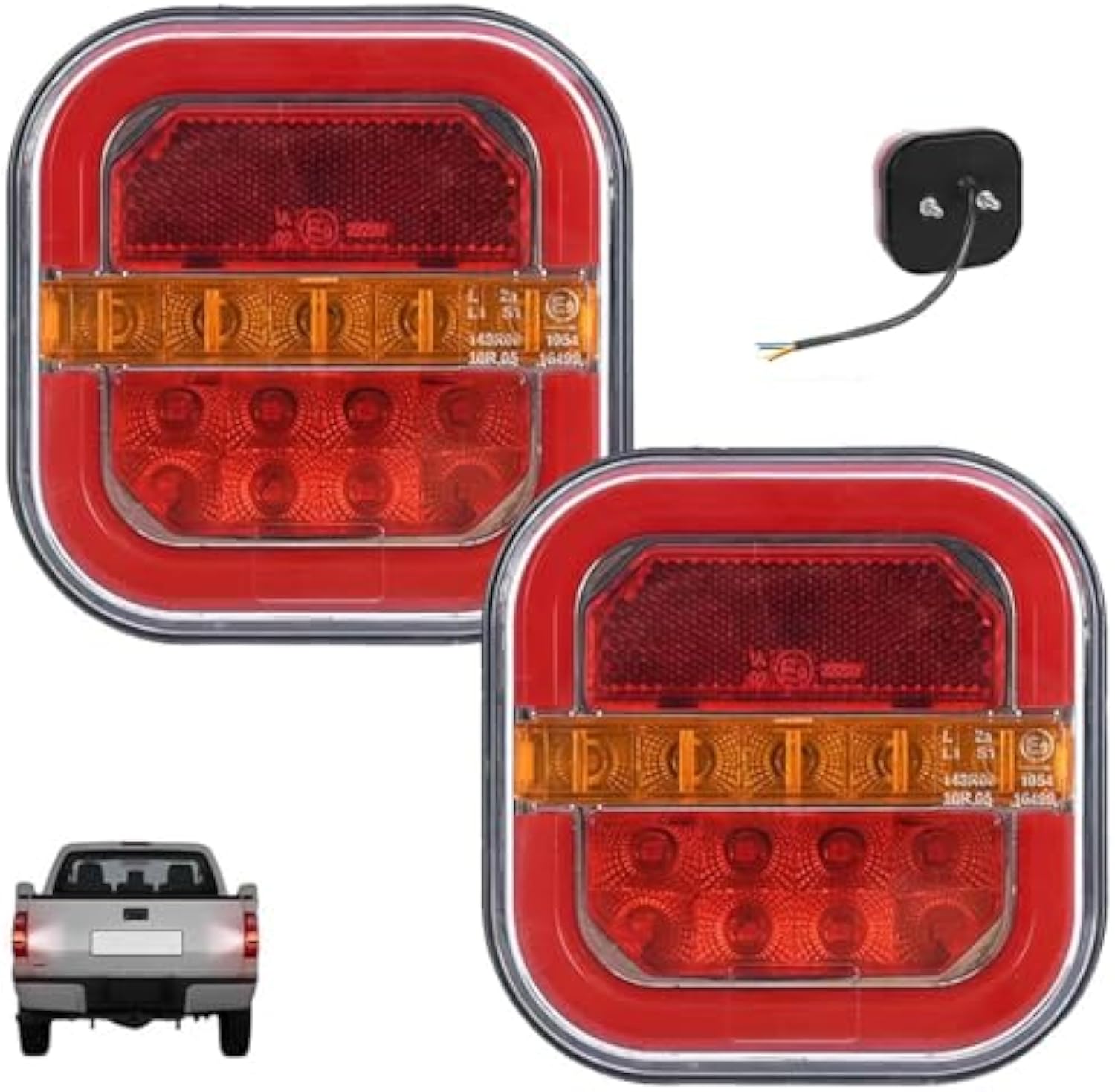 Upliftjoys Wireless Trailer Lights, 2025 New Wireless Trailers Lights for Towing, Portable Wireless LED Trailer Light Kit, Suitable for Trucks and Cars(2pcs)